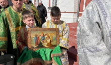 Божественная литургия, в которой приняли участие воспитанники воскресных школ Кимрского благочиния.
