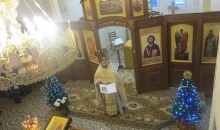 Фотографии с Рождественского богослужения в храме-часовне в честь праведных Захария и Елизаветы г. Кимры 2020 г.