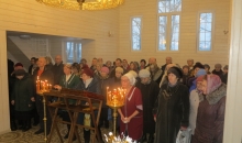 Фотографии с Рождественского богослужения в храме-часовне в честь праведных Захария и Елизаветы г. Кимры 2020 г.